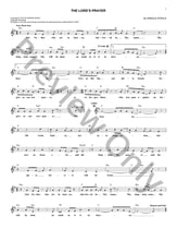 The Lord's Prayer piano sheet music cover